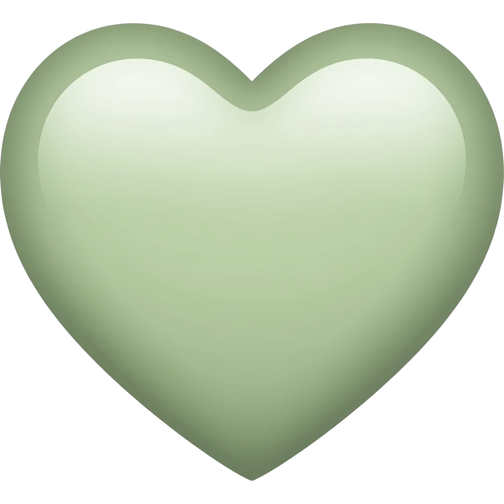 sage colored heart emoji
