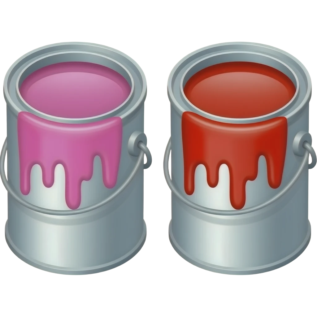 pink red paints emoji