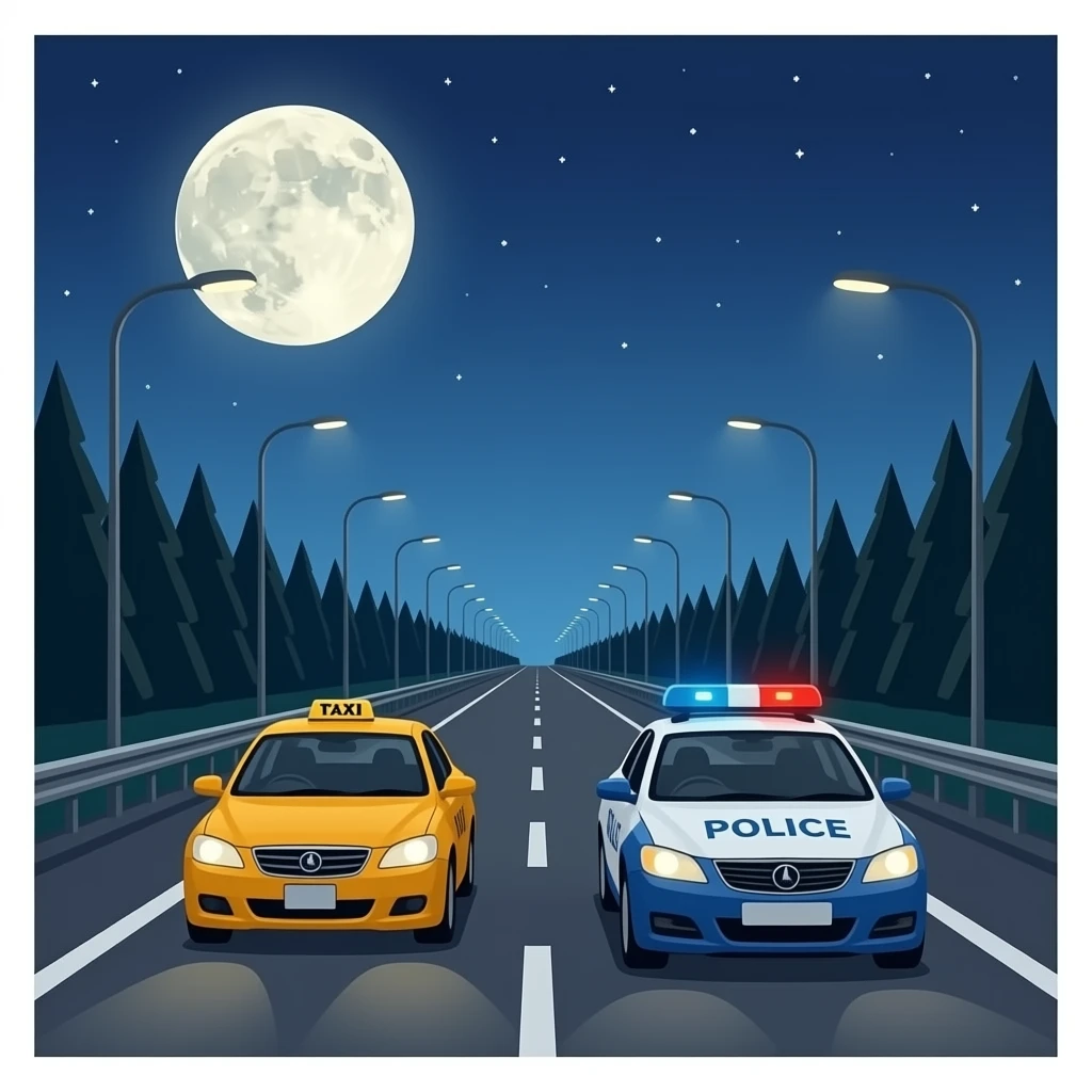 🚖🚔🛣🌑 emoji