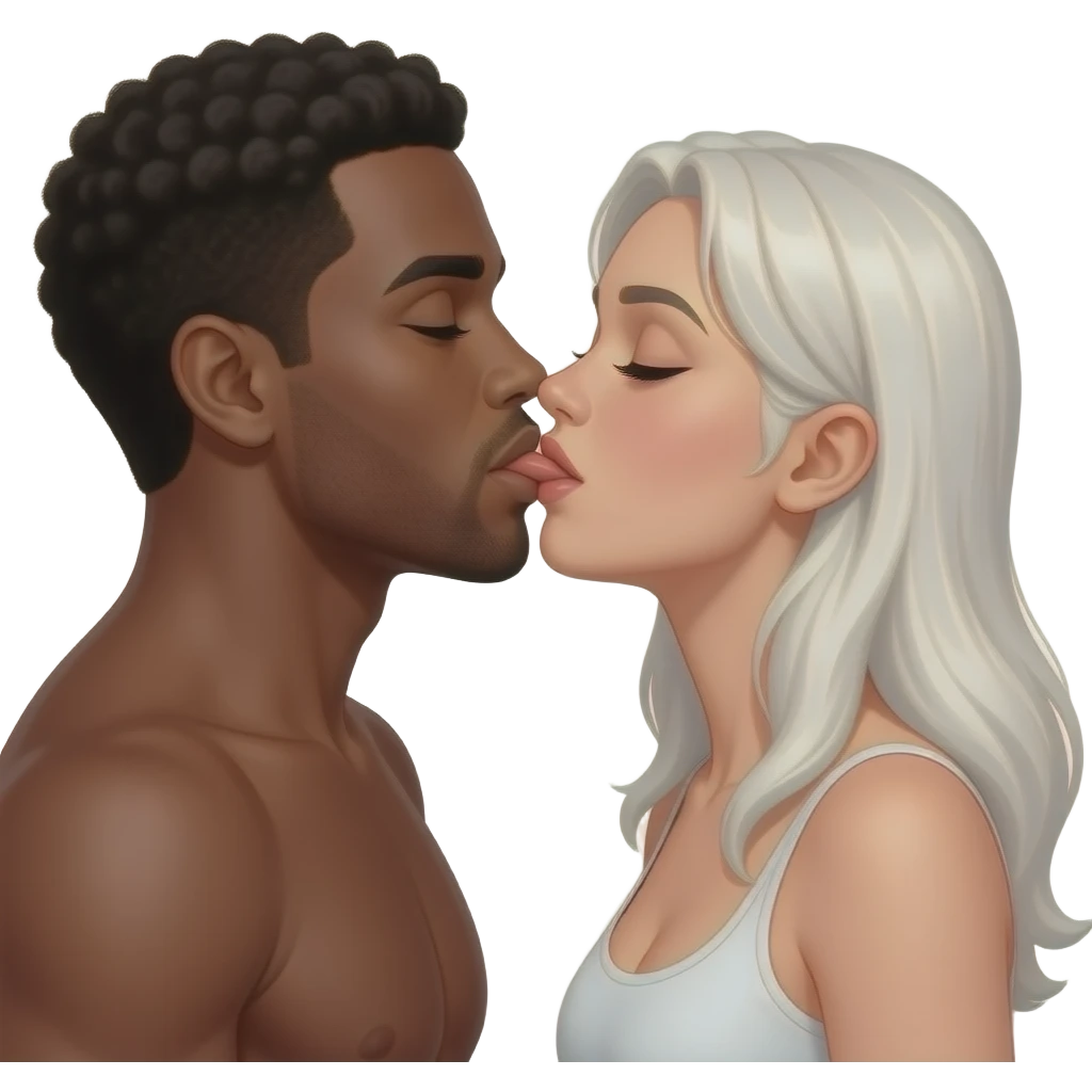 Naked couple black male , white girl oral sex 69 emoji