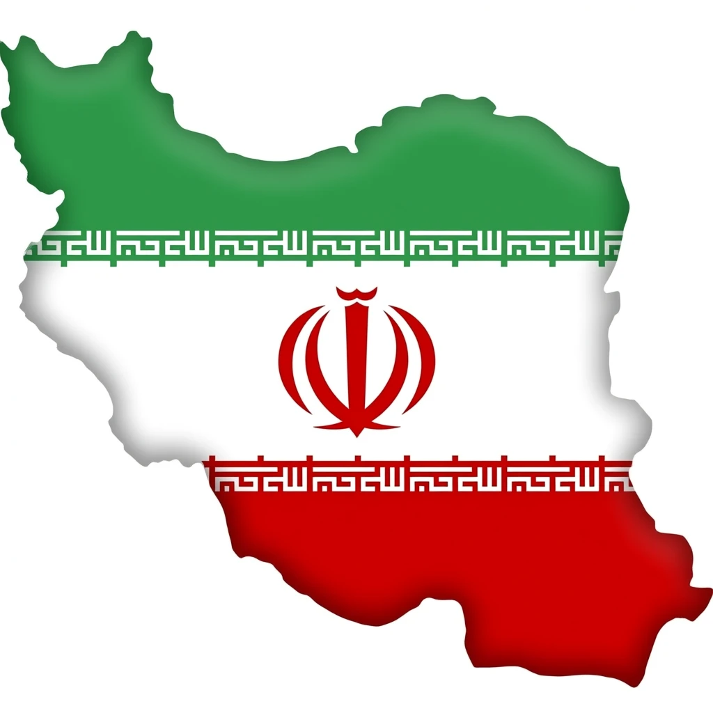 نقشه ایران با پرچم شیروخورشید emoji