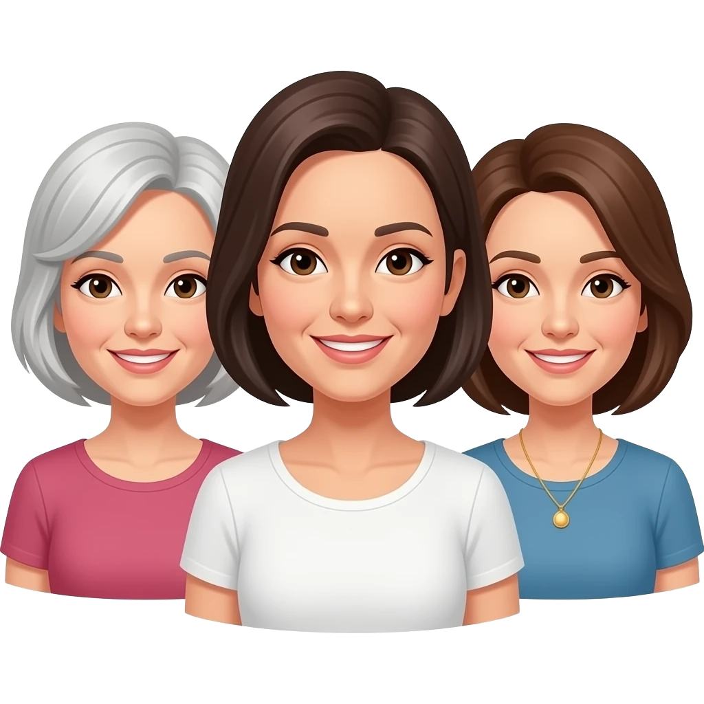 3 mature women emoji