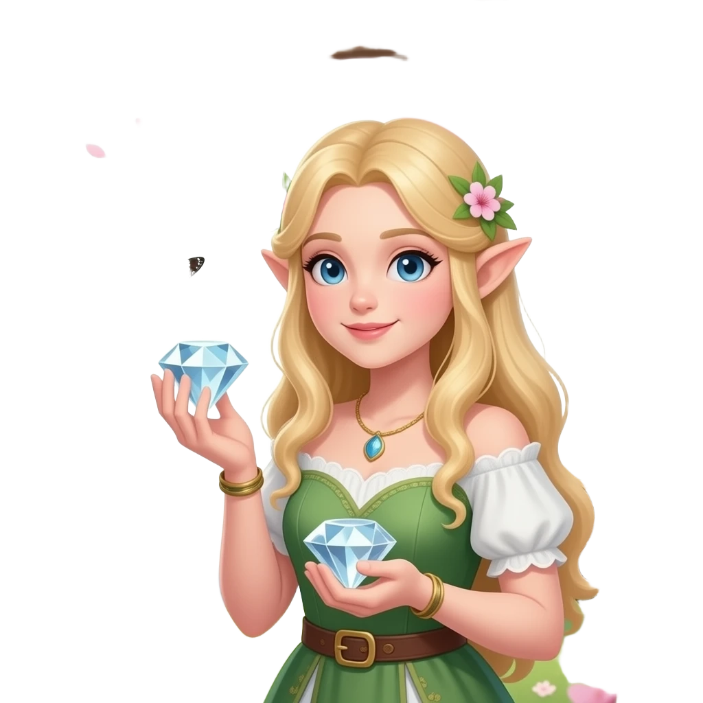 🧝🏻‍♀️💎🦋🌸🌳🌞 emoji
