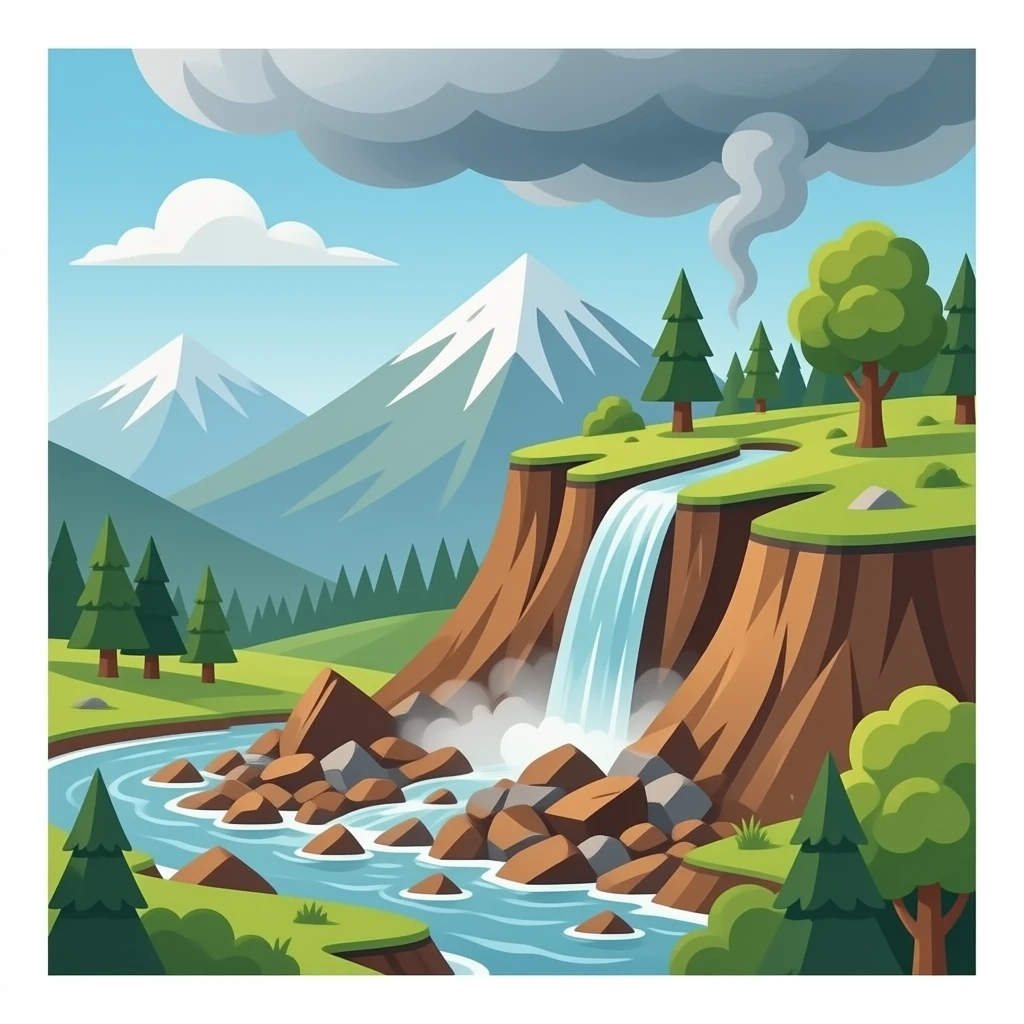 地震后山崩 emoji