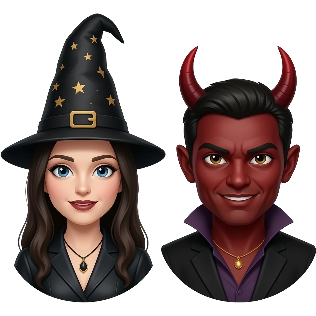 Witch and Devil dark emoji