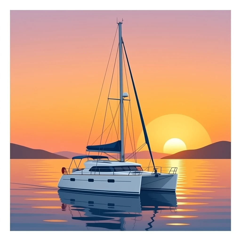 Catamaran sunset emoji