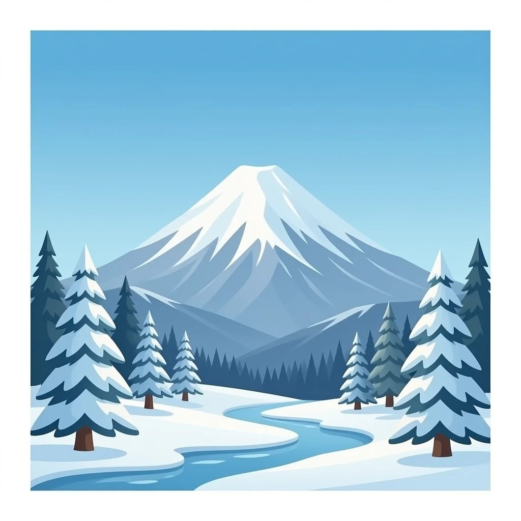 snow mountain emoji