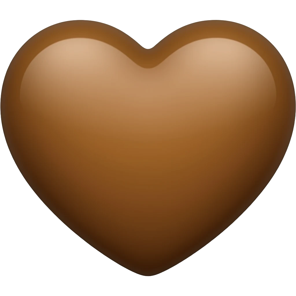 Corazón marrón emoji