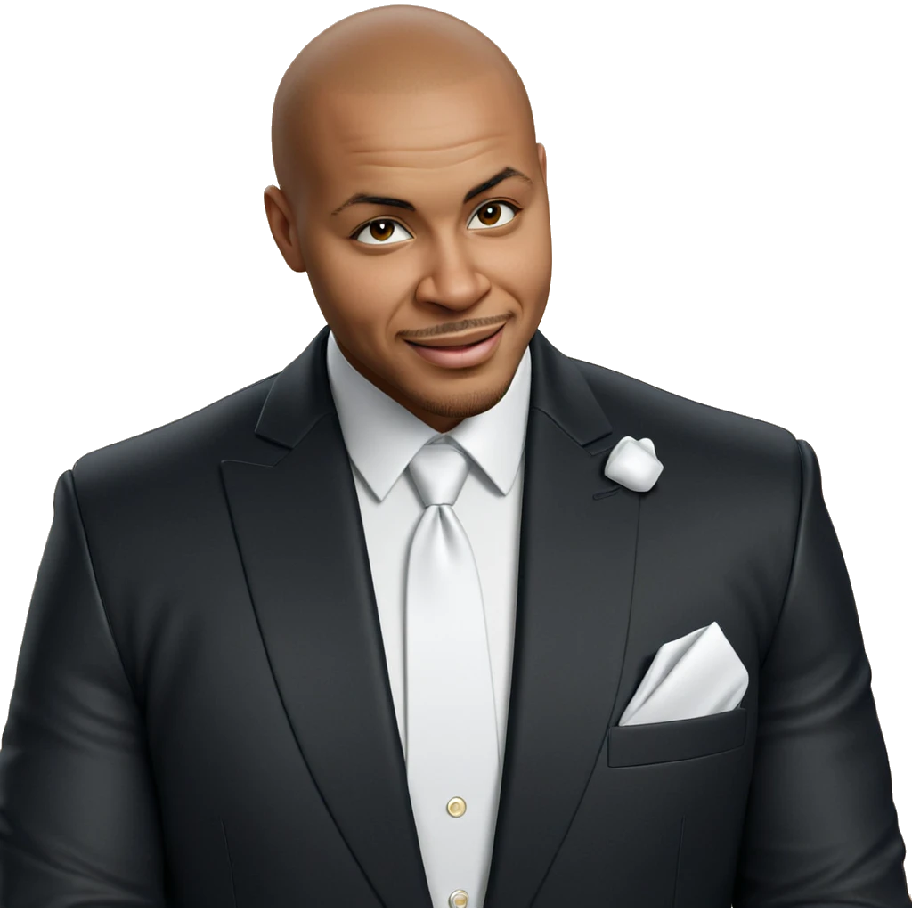 bald male in formal attire emoji