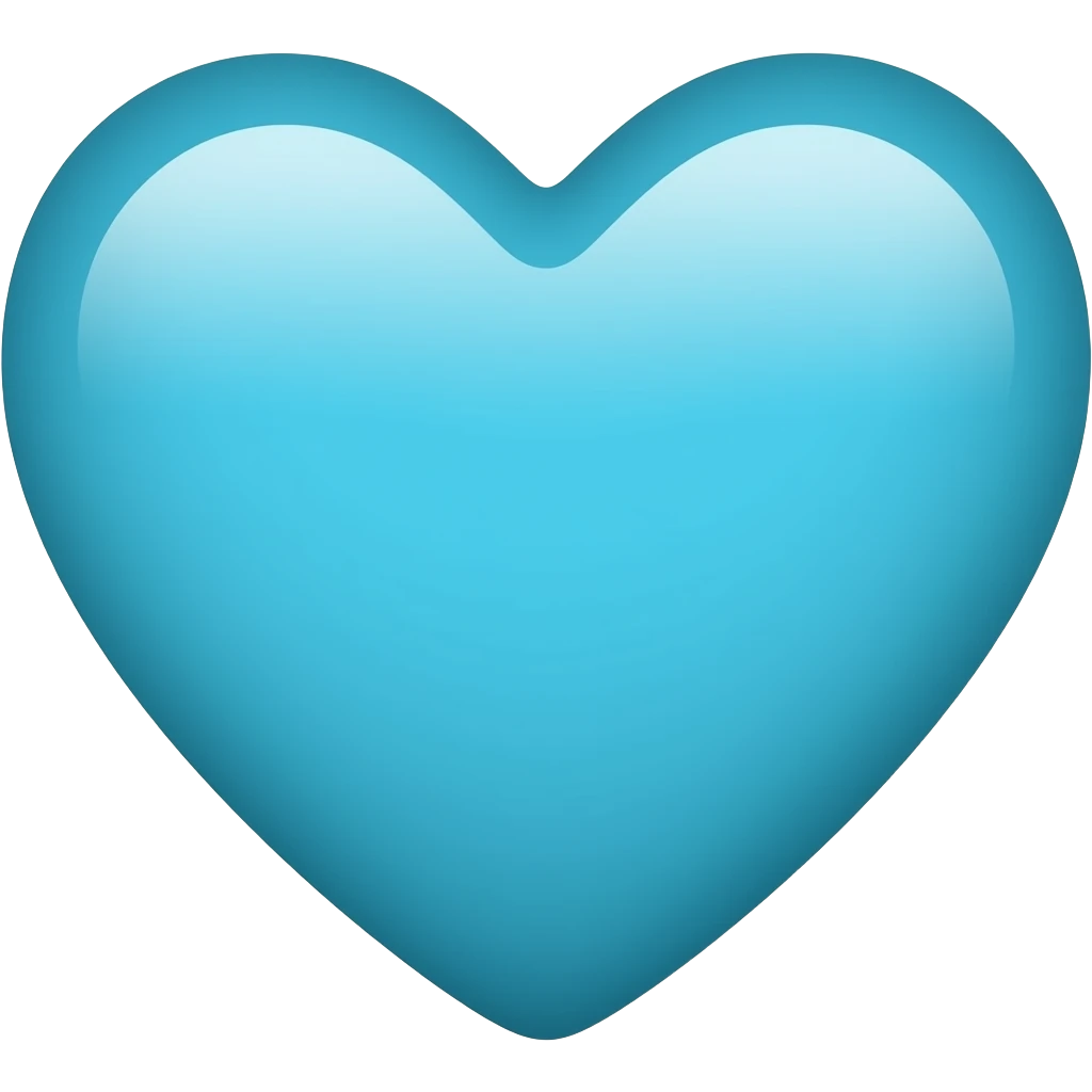 Corazon turquesa emoji