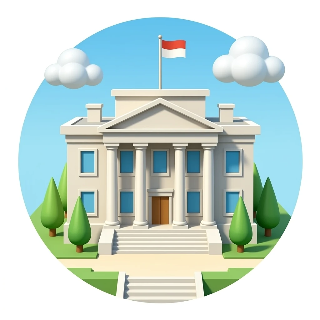 City hall  building 3d no background emoji
