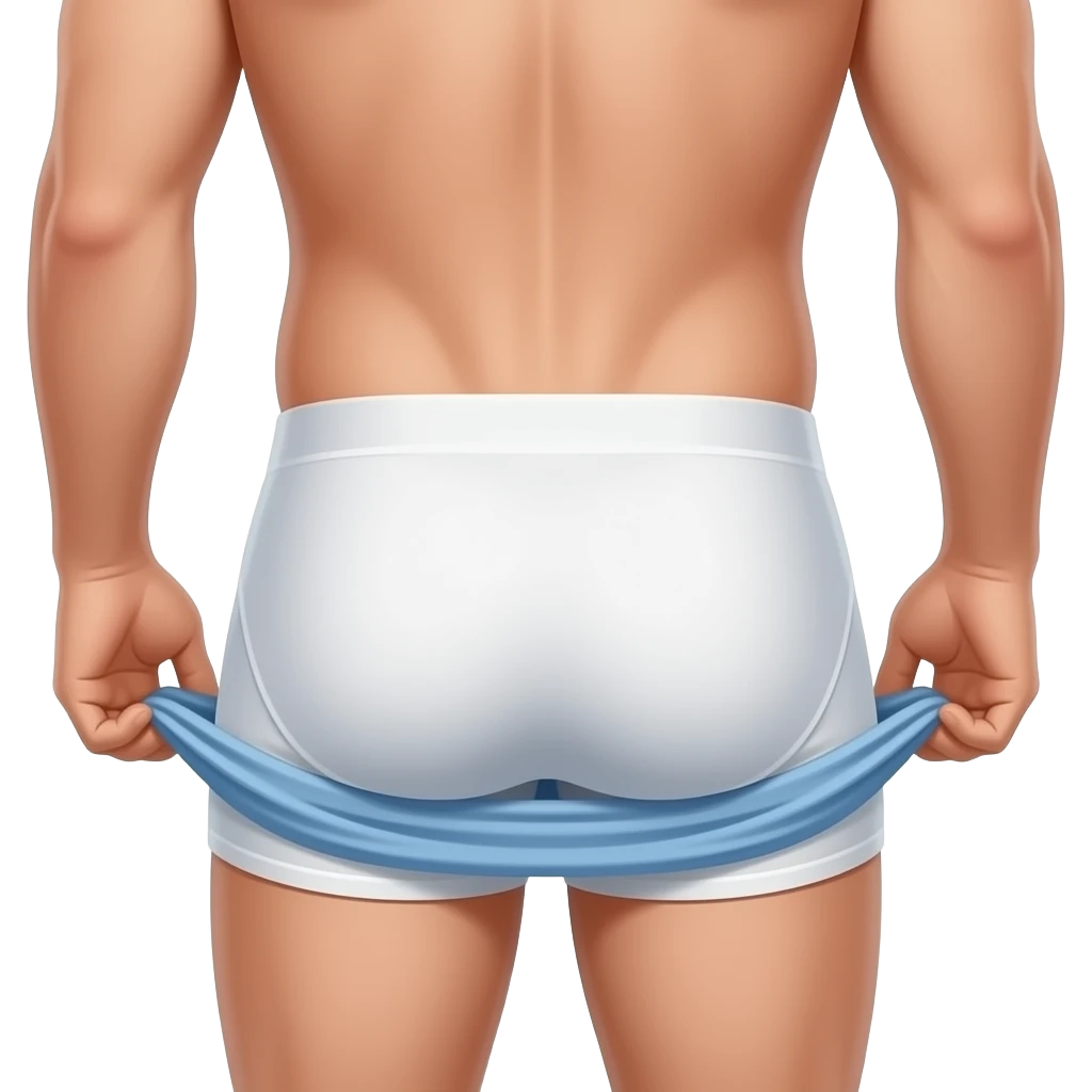 Man shows butt with no pants no pants remove the pants and underwear and show the butt emoji