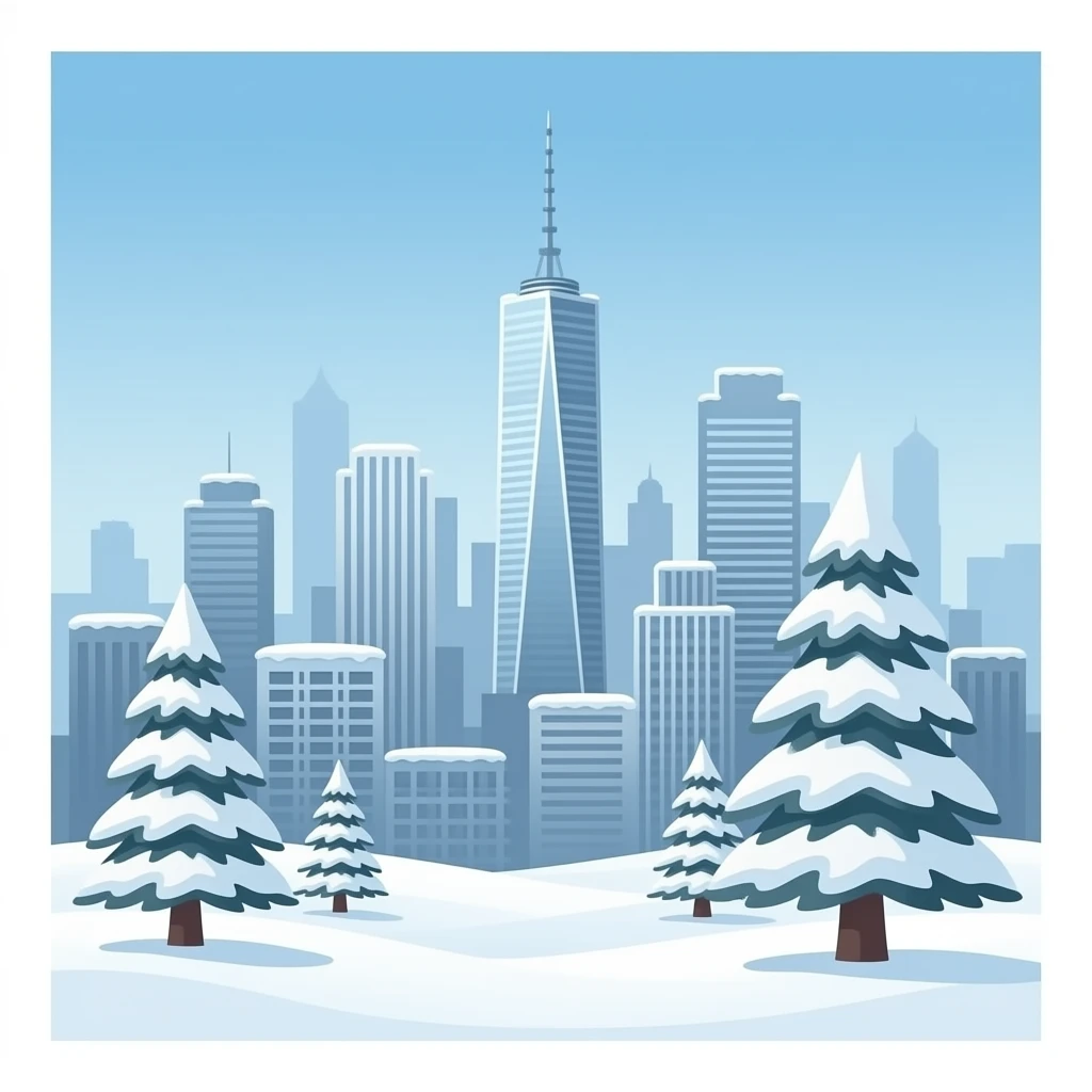 nevando ciudad emoji