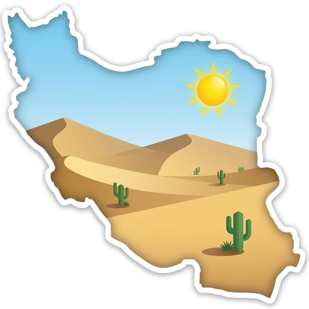 نقشه ایران با طرح کویر emoji