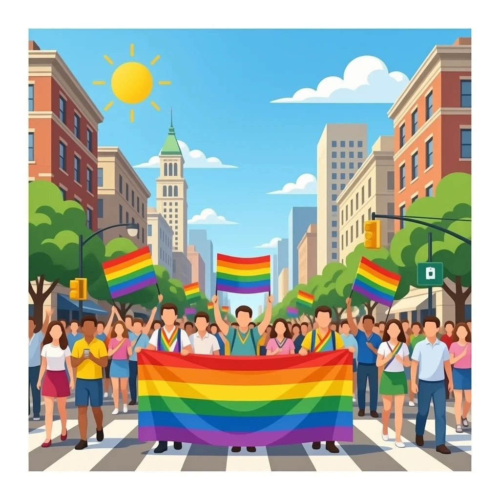 Pride parade emoji