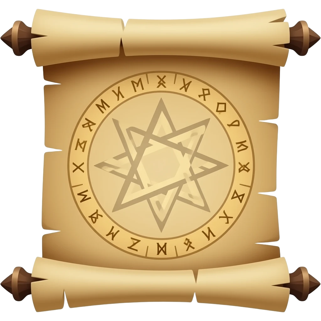 Oracle Scroll with ancient magic writing on it emoji