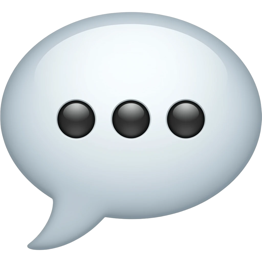 Text bubble with ... inside emoji