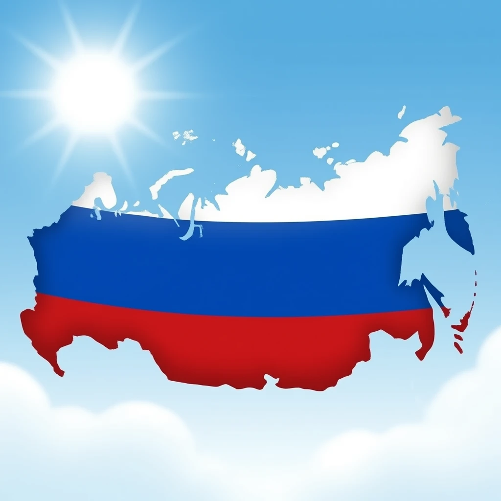 Russia map with flag emoji