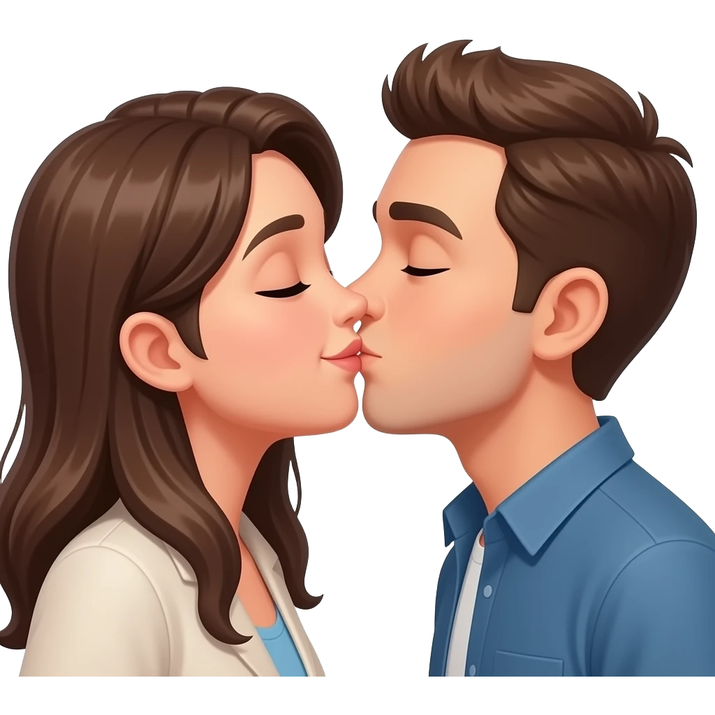 3 some some kissing one emoji