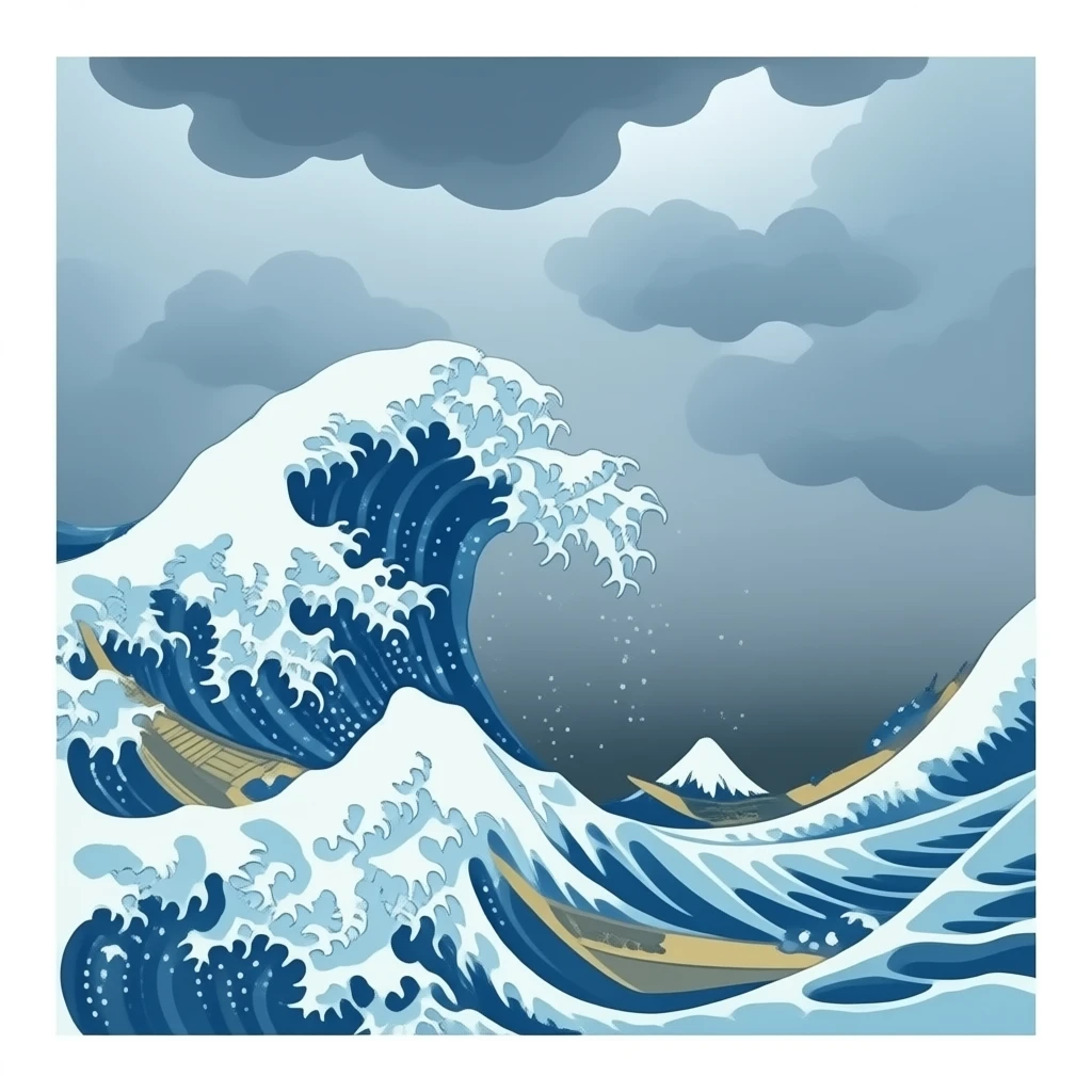 Un tsunami no un humano emoji