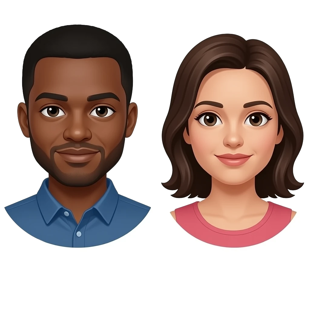 👨🏿👩🏼 emoji