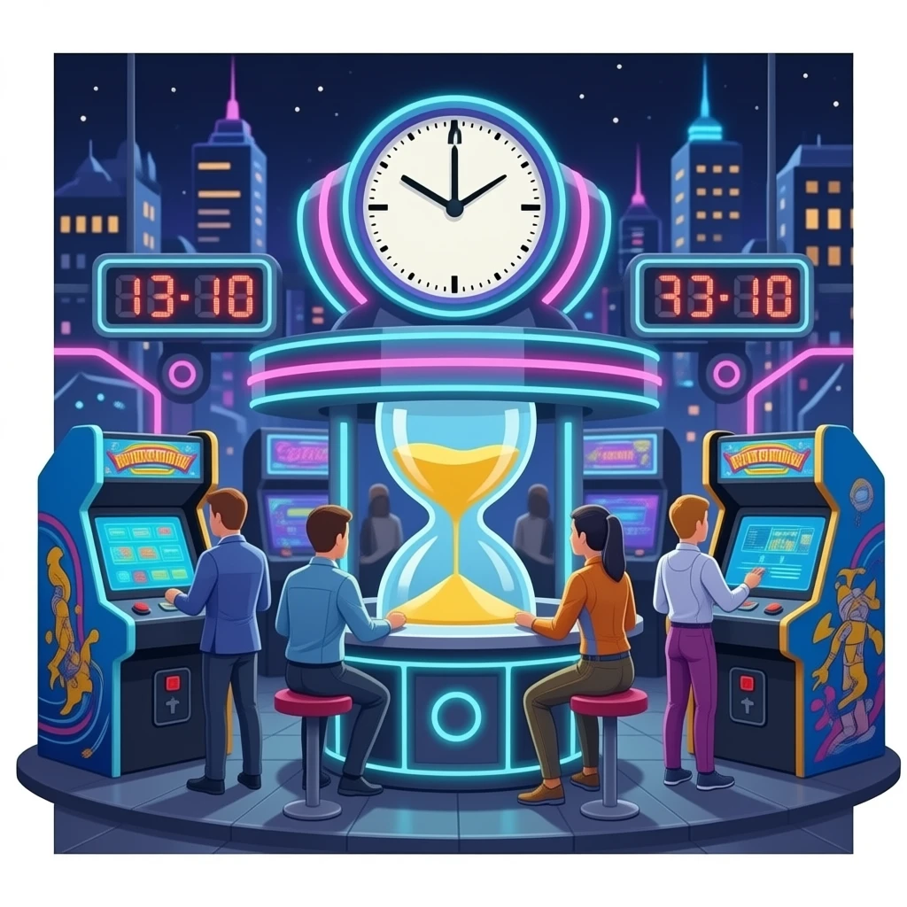 Time + arcade + time emoji