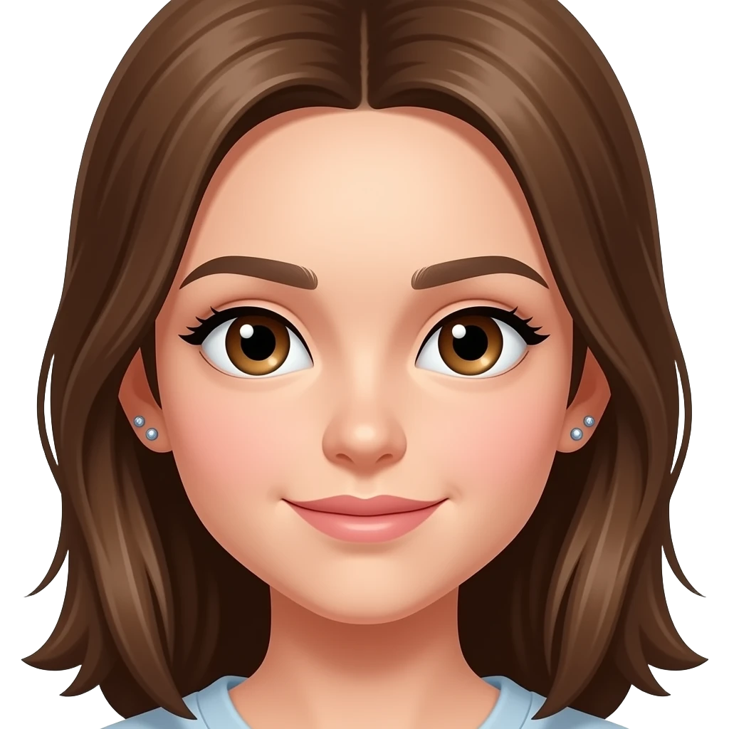 Teen girl with 6 earrings emoji