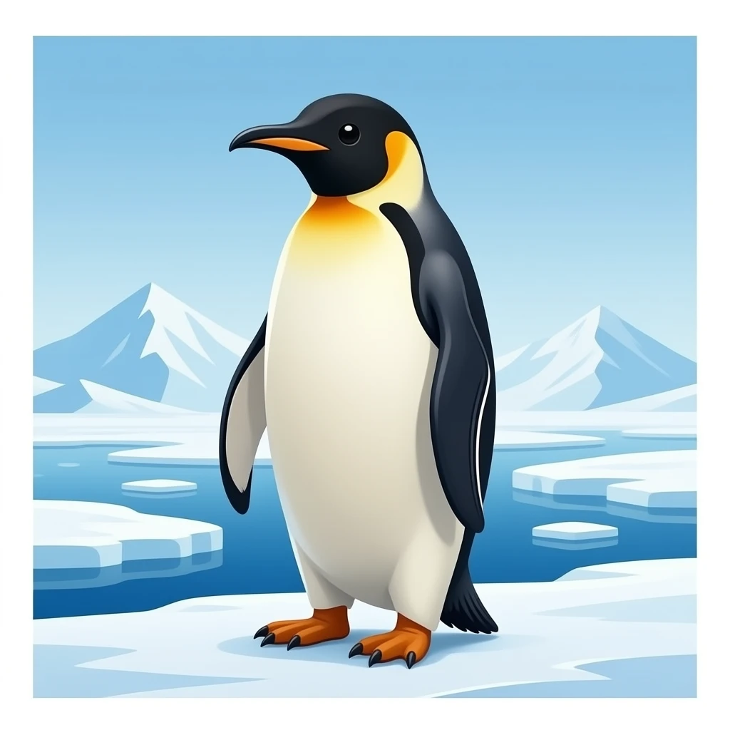 A pinguin un the Antártida emoji