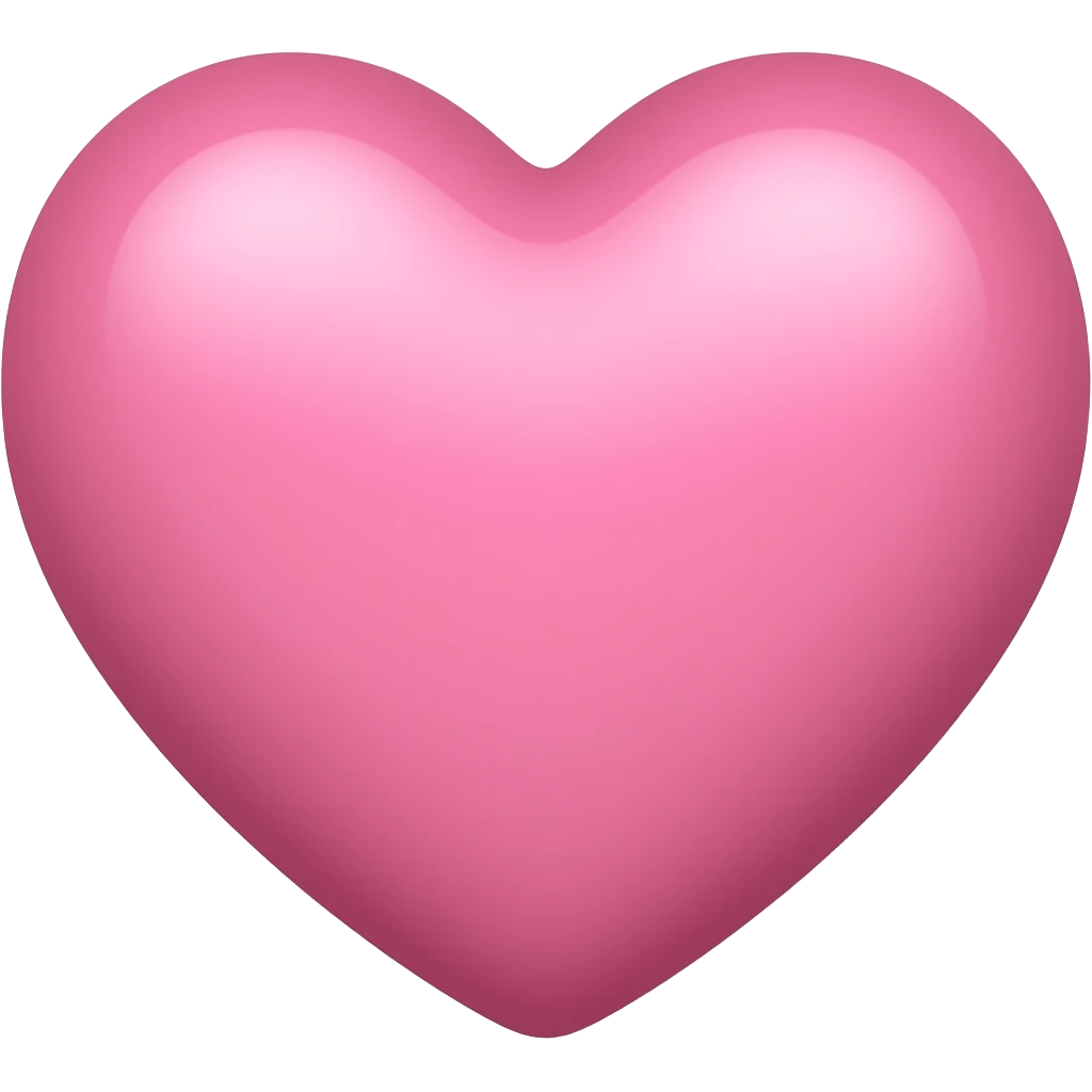 Corazón rosado pastel emoji