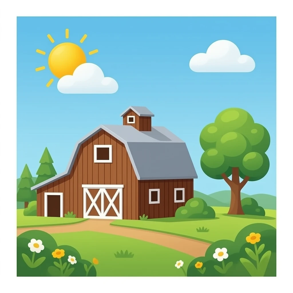 Brown barn emoji
