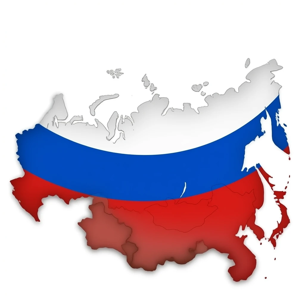 Russia map with flag emoji