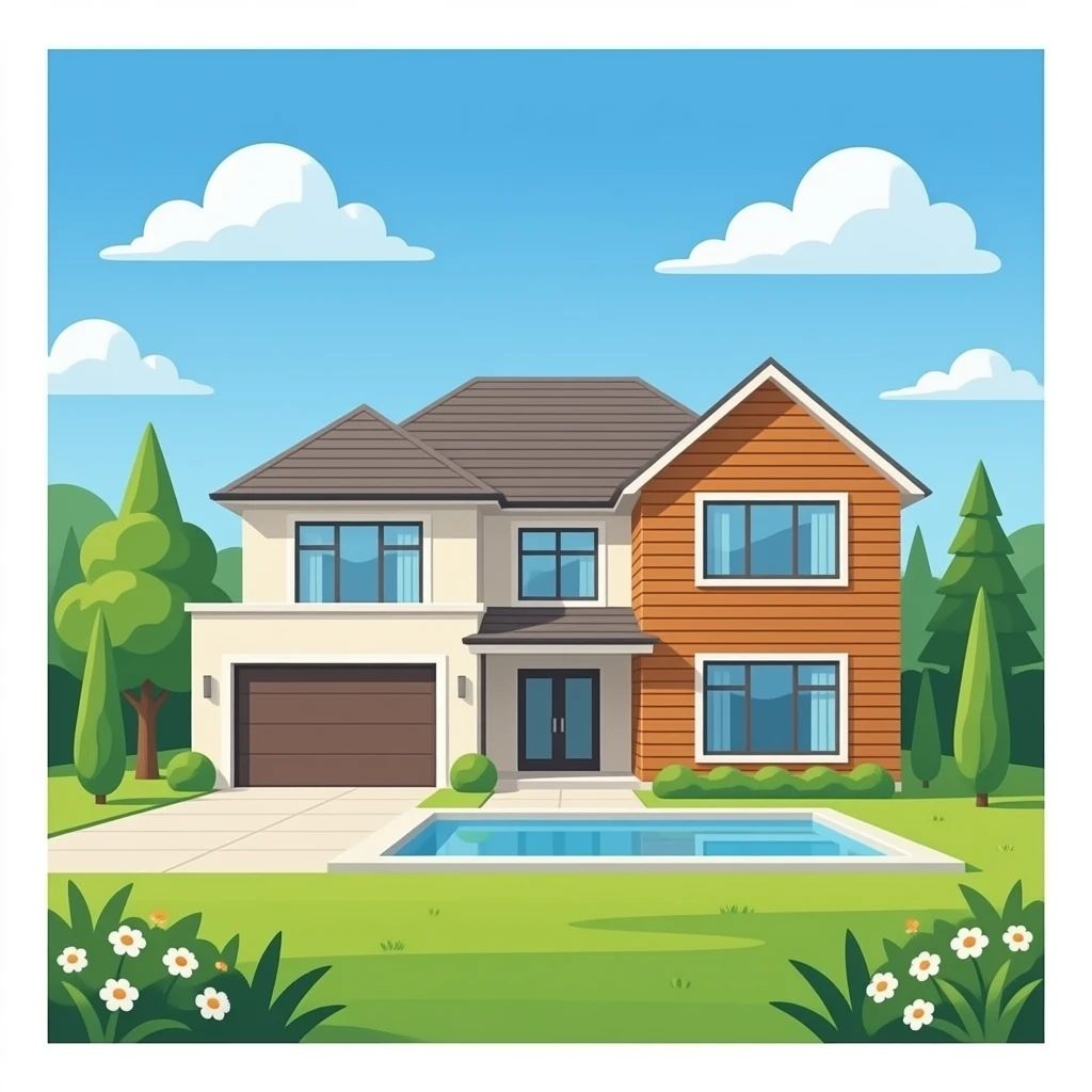 Giant Modern house emoji