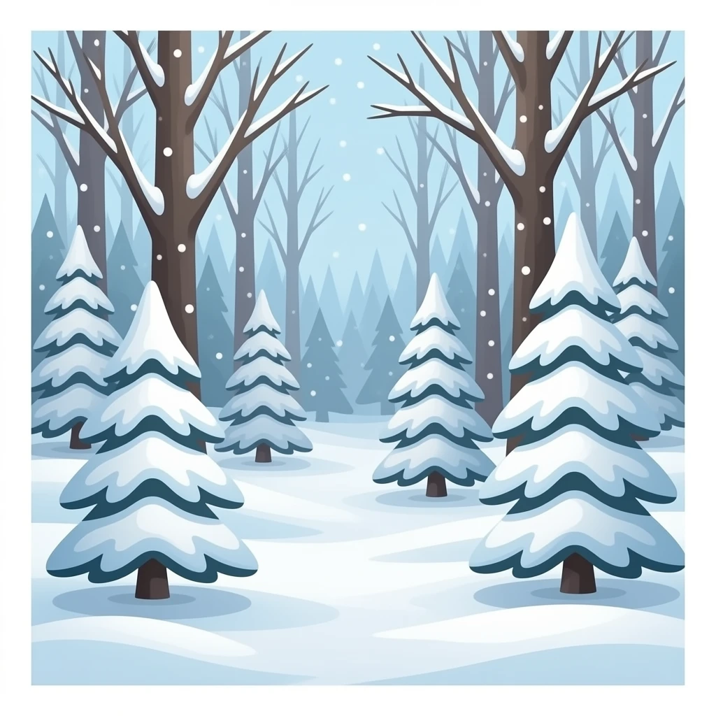 Winter forest emoji