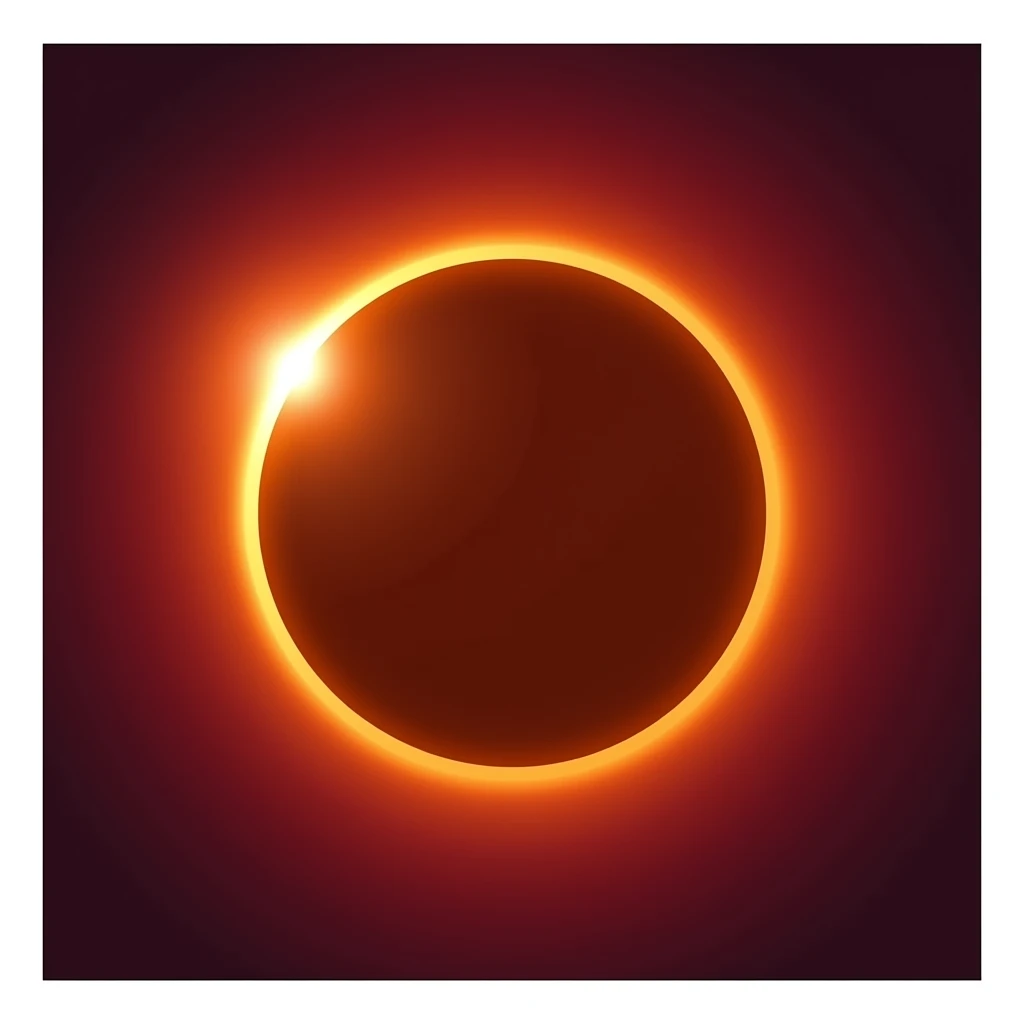 Eclipse red sun emoji