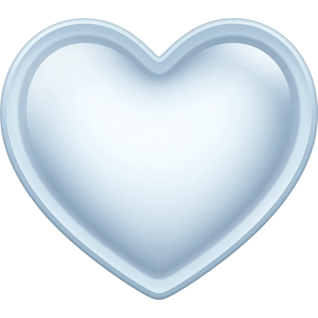 I need an emoji a white heart that looks frozen emoji