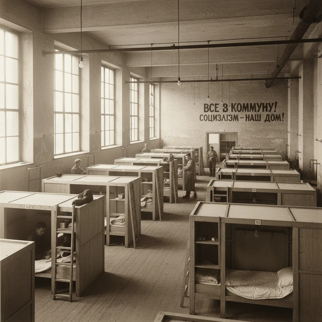 Дом-комуна со спальными ячейками 1920 год, СССР

Стиль фотореализм emoji