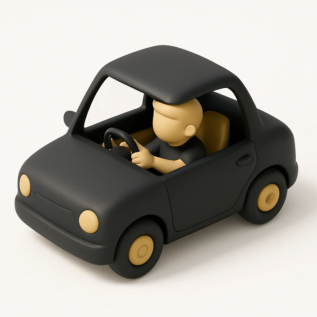 person driving a car emoji