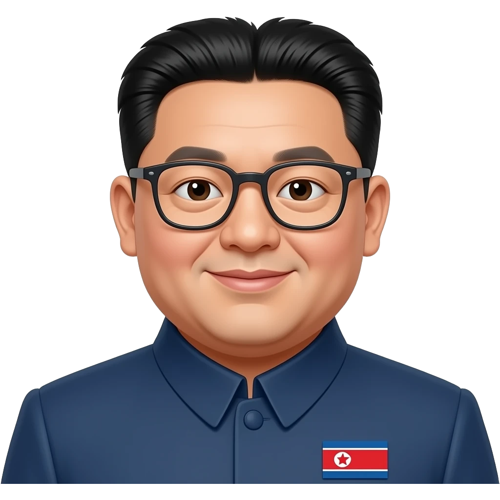 Kim jong cartoon sketch emoji