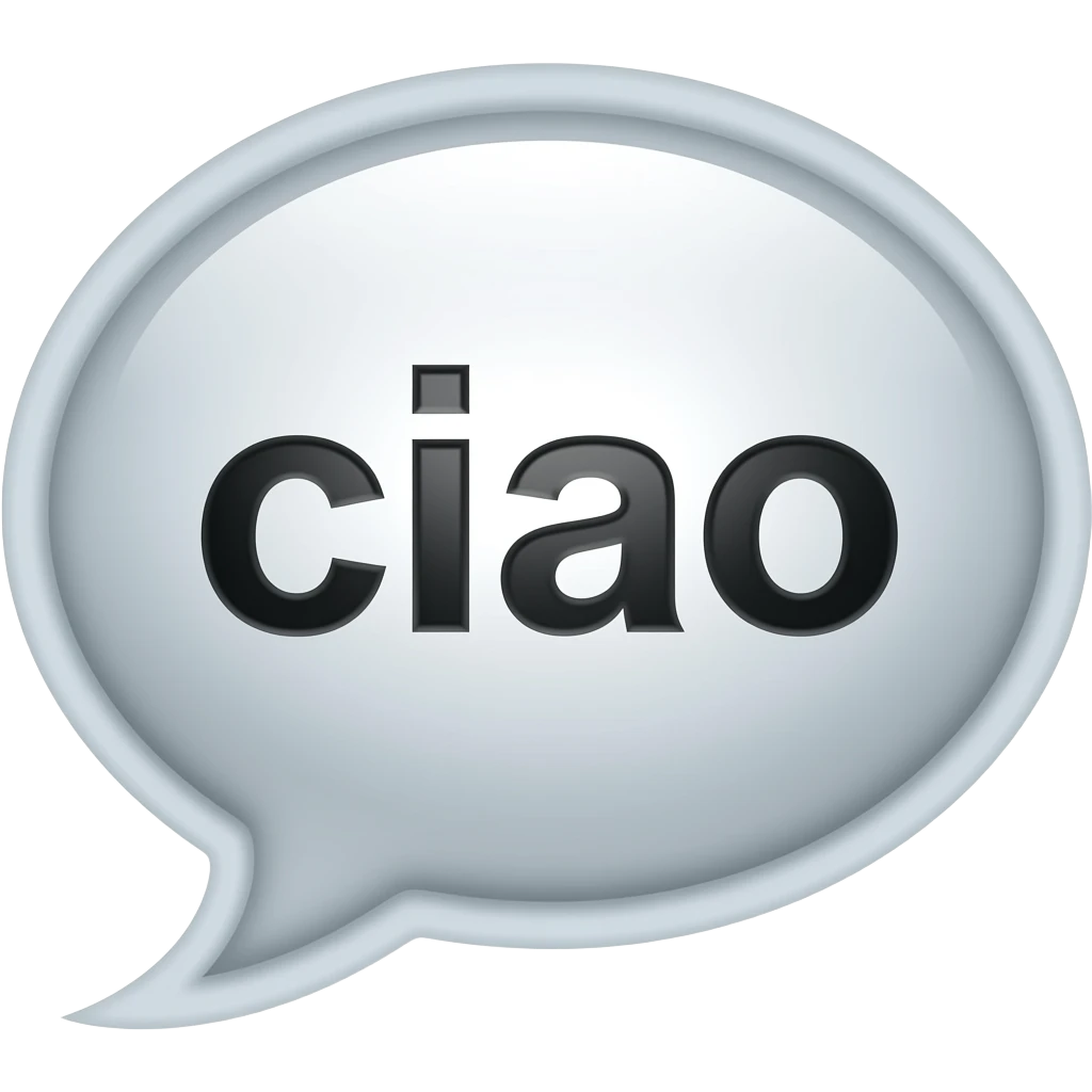 speech bubbles are saying ciao emoji