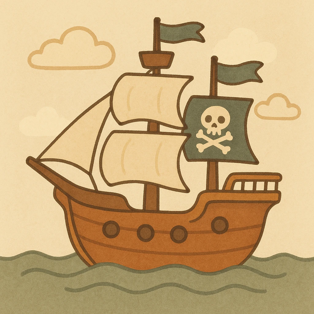 pirate ship emoji