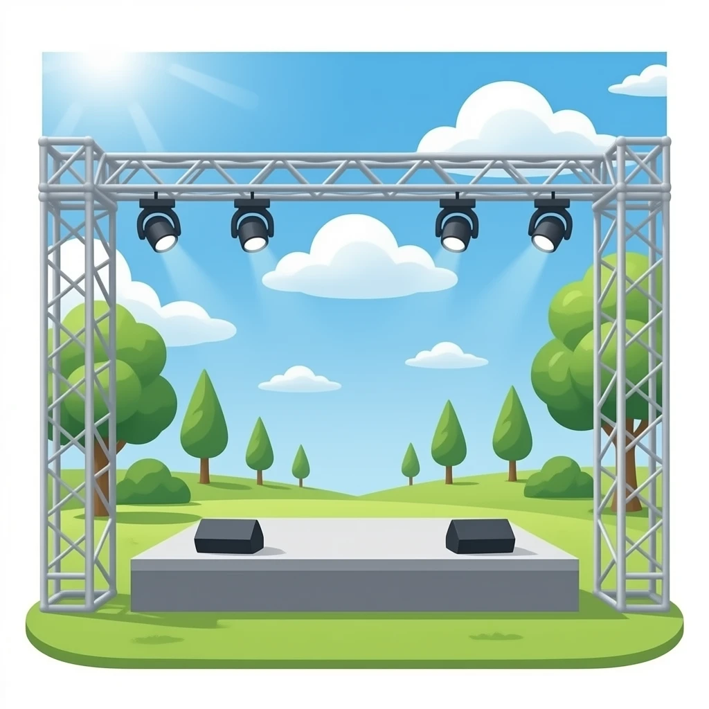 stage, truss frame angle emoji