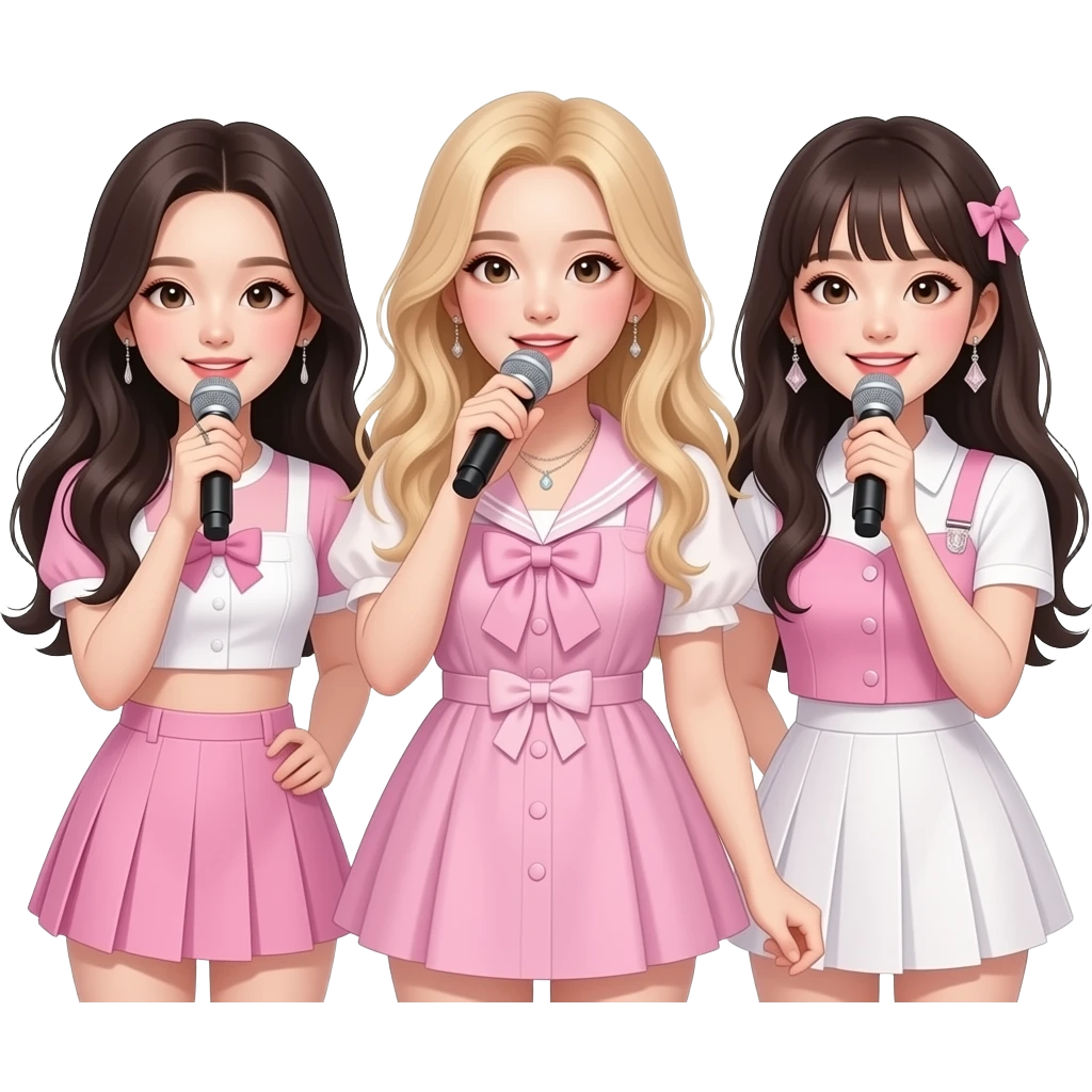 Blackpink members singing together emoji