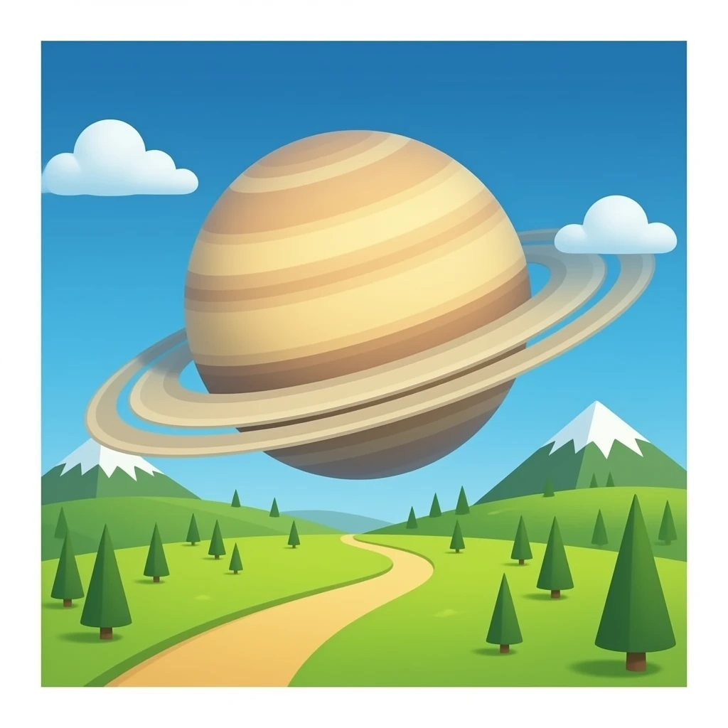 planet Saturn emoji