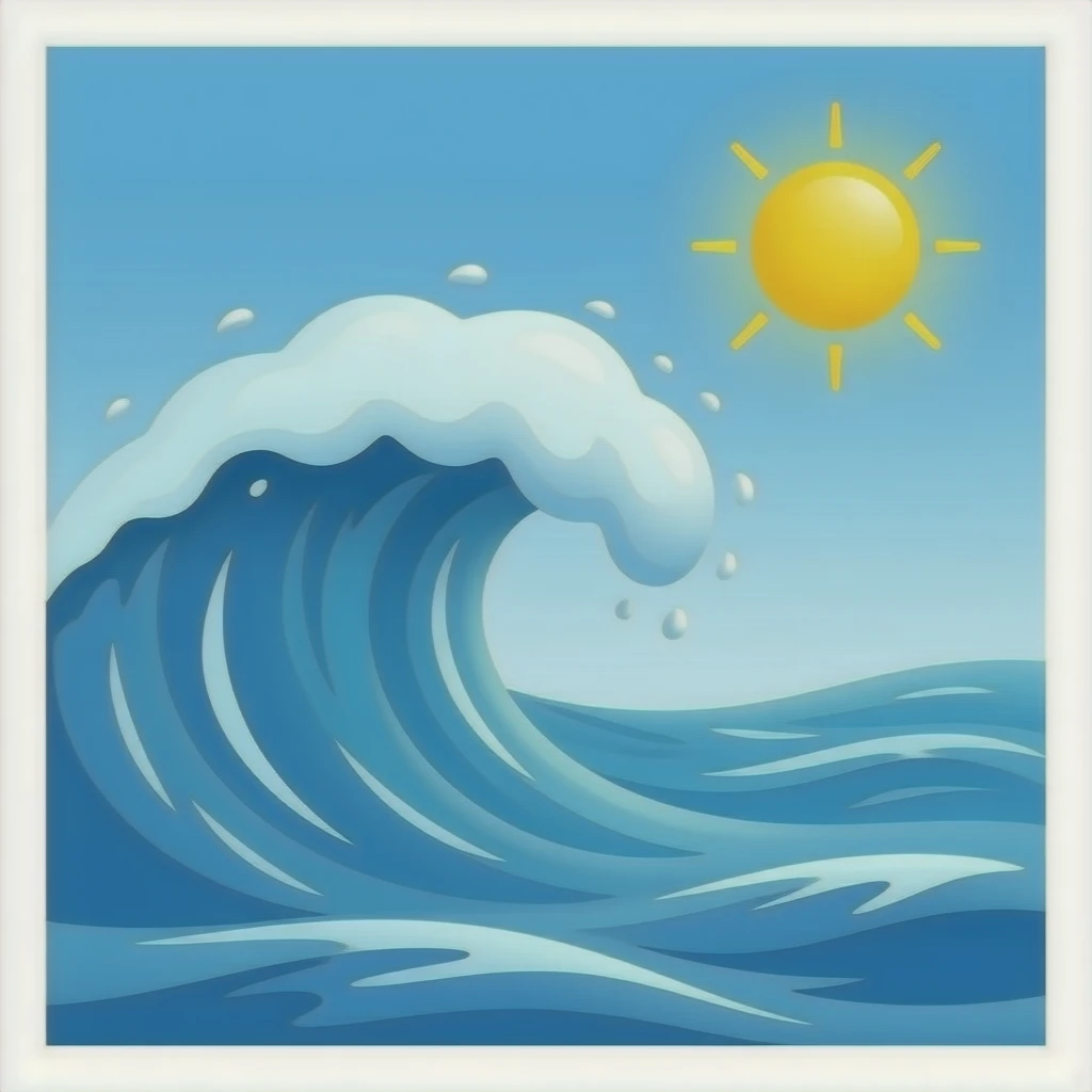 ola de mar emoji