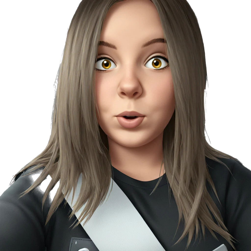 girl in car interior emoji