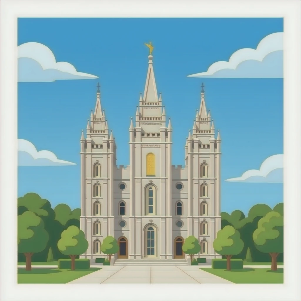 Salt Lake City, Utah Temple LDS emoji | AI Emoji Generator