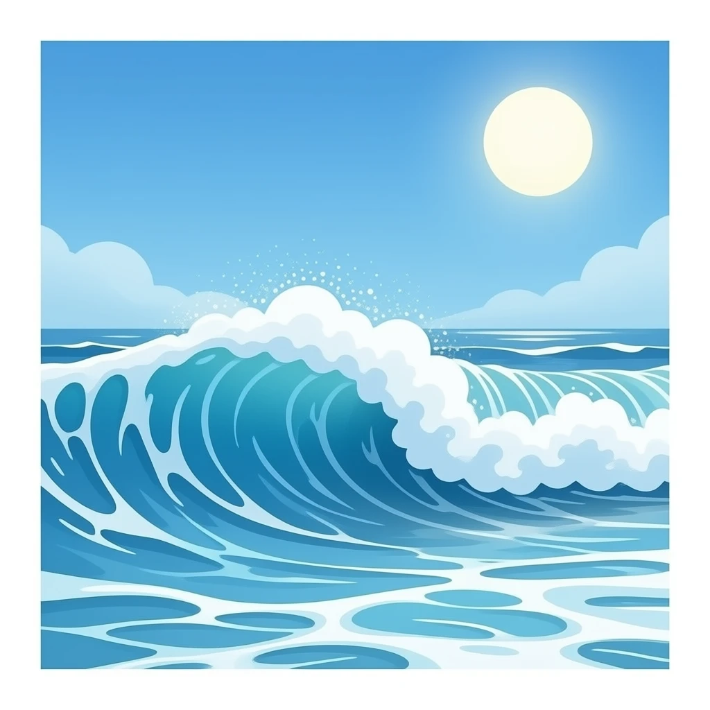 ocean waves emoji