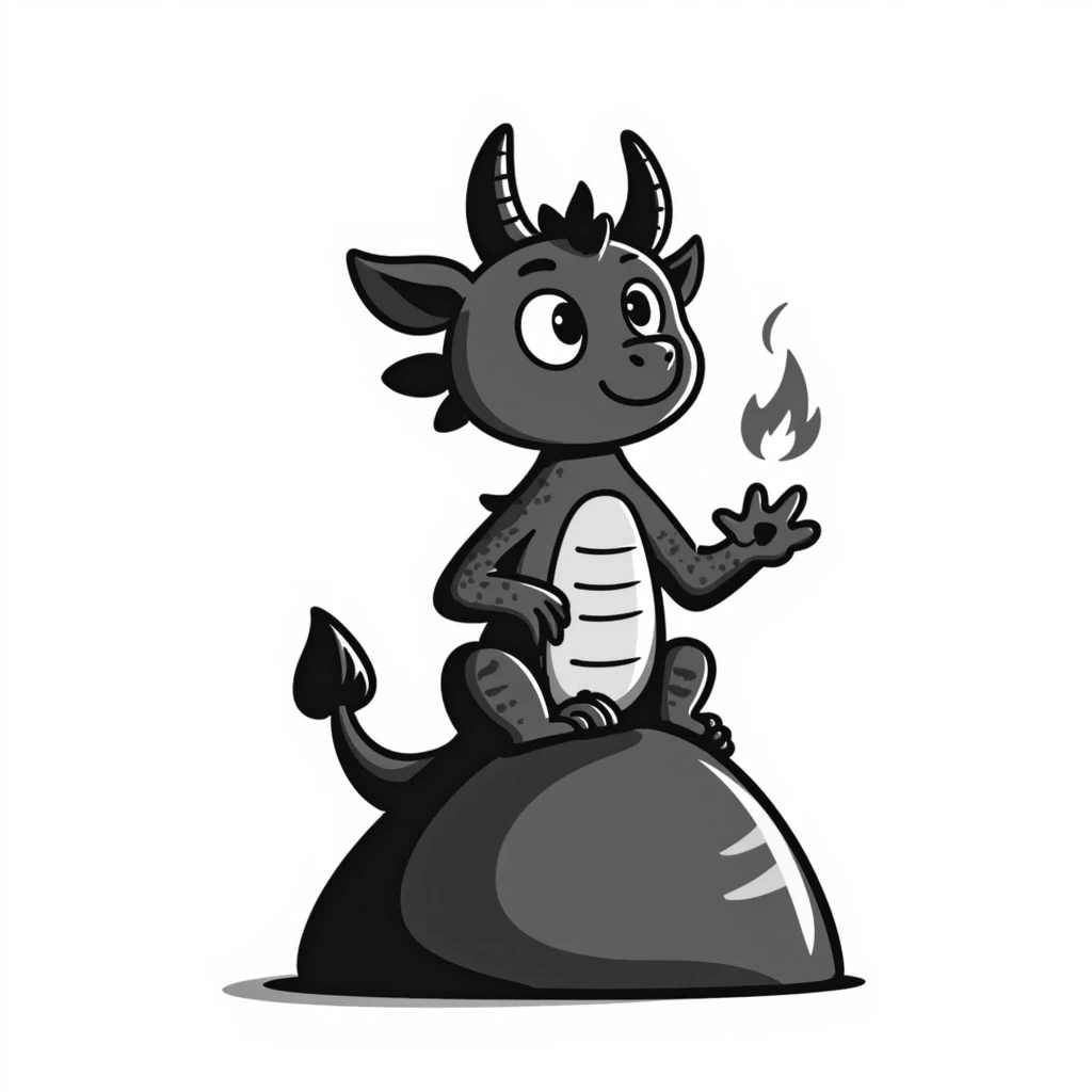 A cute small fire dragon emoji