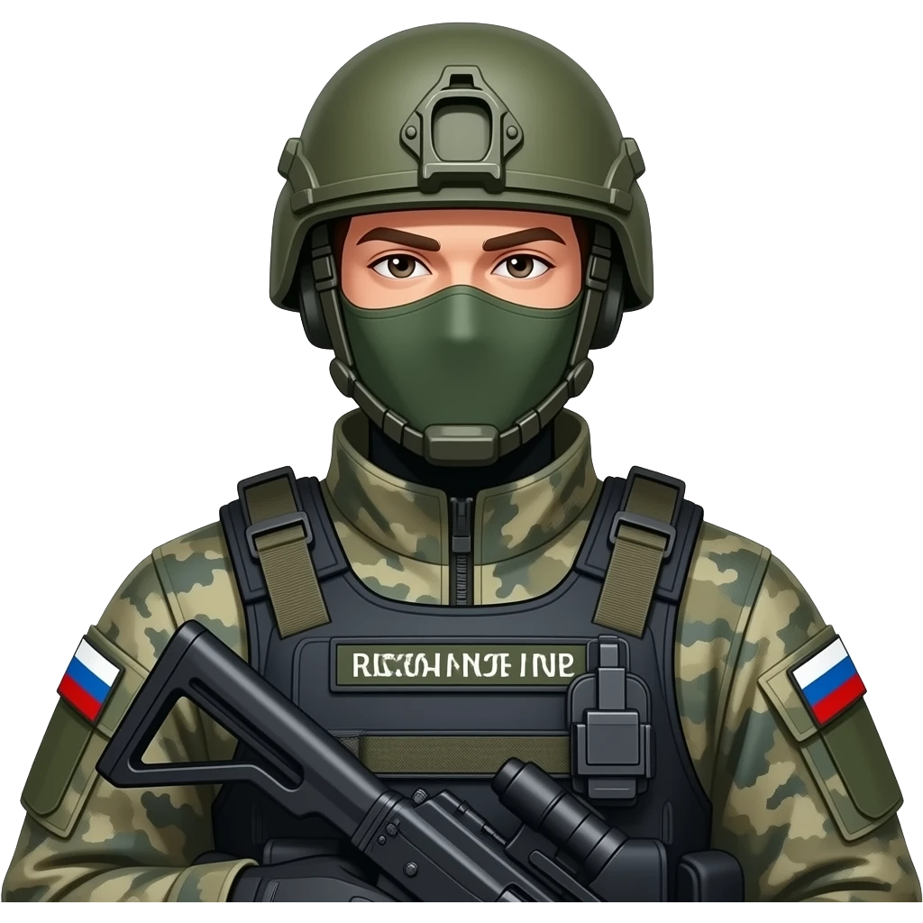 Боец Спец. Отряда Быстрого Реагирования РФ в полной экипировке emoji
