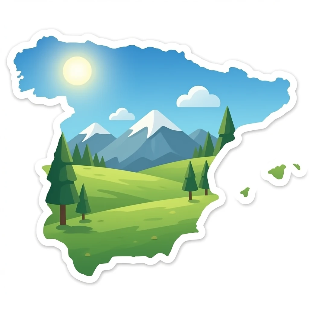 contorno mapa de españa emoji